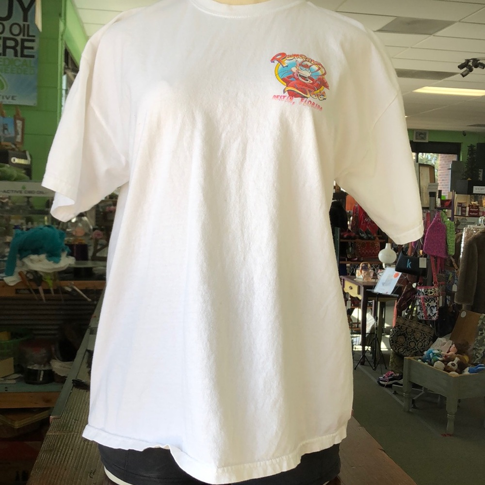 White, Pompano Joe’s novelty t-shirt